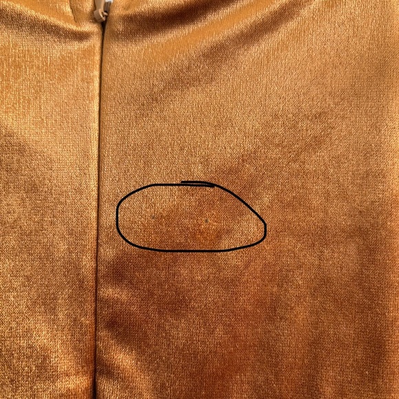 Lulus Regal Evening Copper Velvet Jumpsuit Small Party Cocktail Dressy - Picture 11 of 16